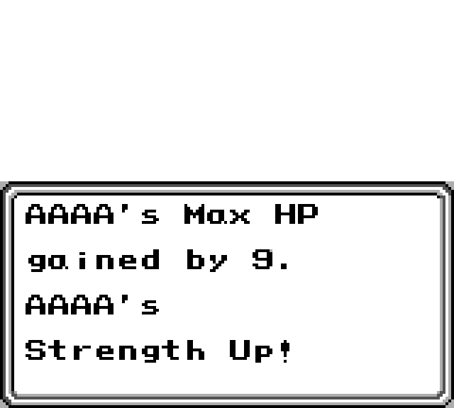 Post-battle screen showing multiple stat gains