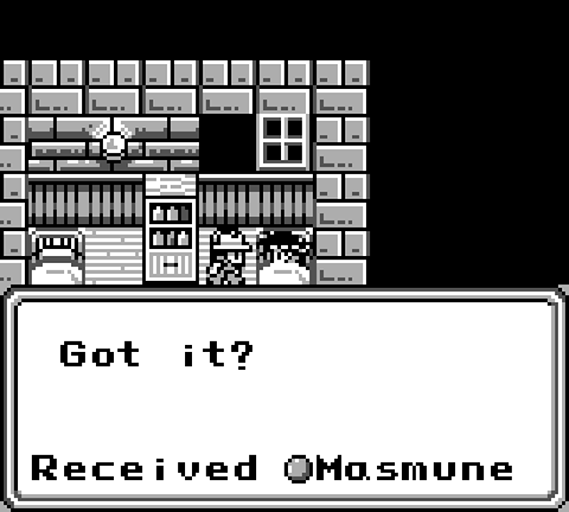 Opening cutscene, Masmune acquired as starting MAGI